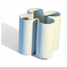 Vaso Ceramica Smaltata Bianca