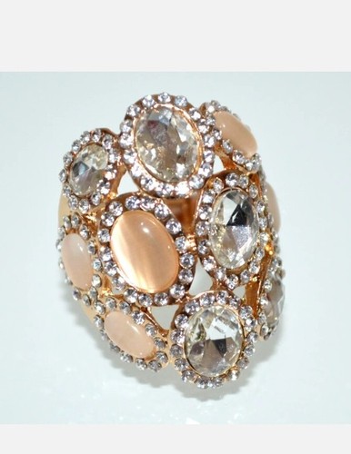 Anello oro pietre beige - anello,