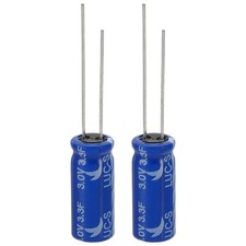 2 Pezzi Condensatore Farad 3V 3.3F,0.31 x 0.31 x 0.75" Alluminio Super Condensatori