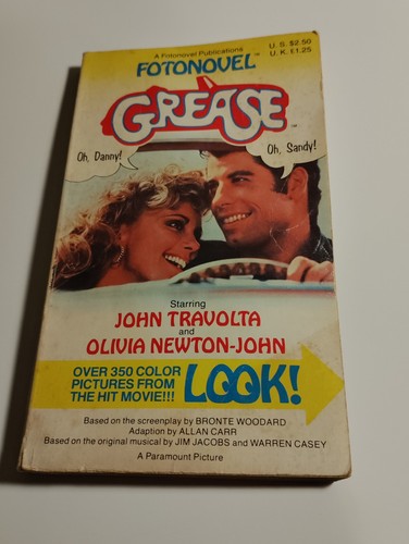 Grease fotonovel rare 1st - grease,