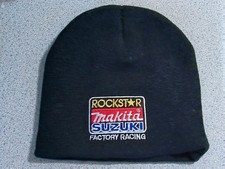 Cappello berretto MAKITA SUZUKI ROCKSTAR FACTORY RACING nero berretto maglia INUTILIZZATO