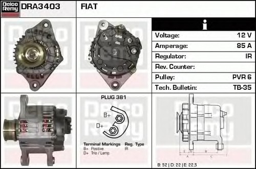 Alternatore 56566 dra3403