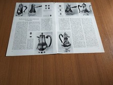 1954 CAFFETTIERE E CIOCCOLATIERE D' ARGENTO DEL 1700 CON MARCHI 1700's EPOCA