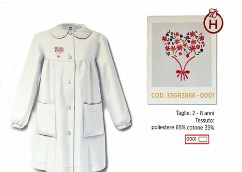 Grembiule bianco per bambina - grembiule,