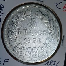 Moneta Francia 5 Franchi 1836 Luigi Filippo I Argento 900 G 25 Mb Lotto 413 