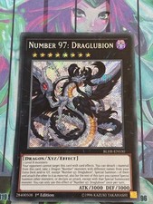 Yugioh 1x Numero 97: Draglubion Segreta BLHR-EN030 Battaglie della Leggenda 1° Ed NM