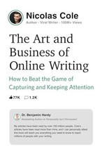 The Art and Business of Online Writin..., Cole, Nicolas
