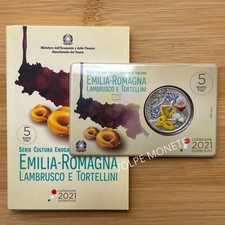 5 EURO ITALIA 2021 CULTURA ENOGASTRONOMICA - LAMBRUSCO TORTELLINI-EMILIA ROMAGNA
