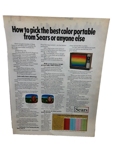 Televisore colori sears best - colori,