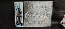 Vecchia targa Coca Cola in