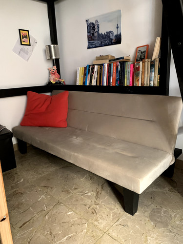 Divano letto singolo beige