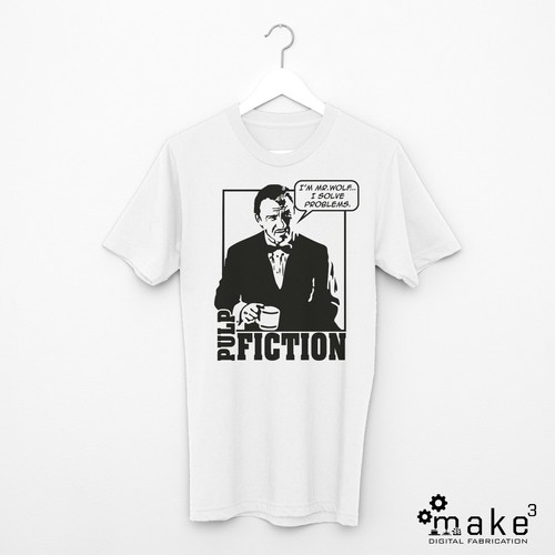 Shirt pulp fiction wolf - t-shirt, mr.wolf