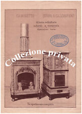 CALIGARIS & PIACENZA Fumisti ROMA VOLANTINO 21,5x30 Primi '900  STUFA CAMINETTO