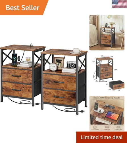 Comodino set con stazione di - comodino,