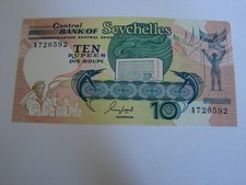 BANCONOTA TEN RUPEES CENTRAL BANK OF SEYCHELLES FDS