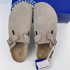 Scarpe unisex Birkenstock Boston classiche taupe pelle scamosciata strette/larghe 37-45