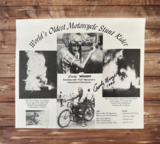 Rara foto firmata Crocky Wright! Autografo Putt Mossman Moto Daredevil COA