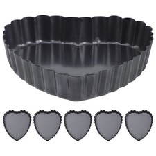  6 PCS Set Teglie Per Dolci Padella Cuore Tortiere Forma Di Stampo Budino