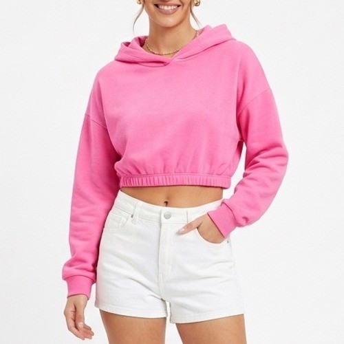Felpa con cappuccio rosa