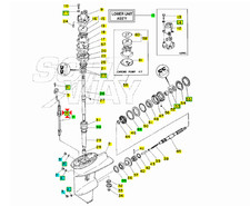 Protezione asta cambio-gommino Motore fuoribordo Yamaha 20-25CV codice-664441470