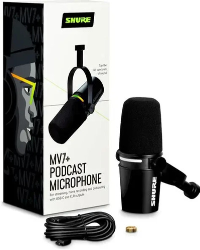 Shure mv7 microfono - mv7+, podcast
