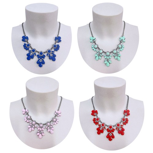 Collana girocollo con fiori - collana,