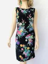 Floral silk shift dress