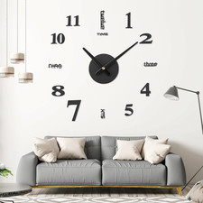 Orologio Da Parete, Moderno Cucina Orologi Da Muro Nero, Particolari Moderni Des