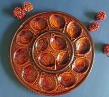 Grande piatto ostriche St Clément France 14 pozzetti piatto ostriche 12 ostriche