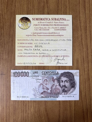 Banconota lire 100000 - banconota,