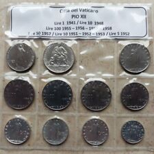 VATICANO - LOTTO MONETE PIO XII - DAL 1941 AL 1957 LIRE 100-50-10-5 - NC - 038