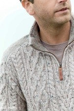 Maglione uomo Aran farina