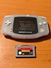 CONSOLLE NINTENDO GAME BOY ADVANCE GBA ORIGINALE TRASPARENTE + 2 GIOCHI