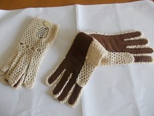 Guanti da guida -  100% cotone + vera pelle