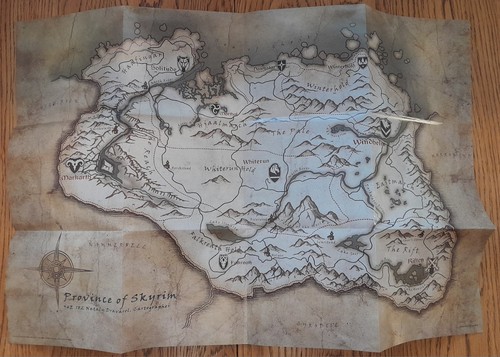 Poster mappa skyrim elder - poster,