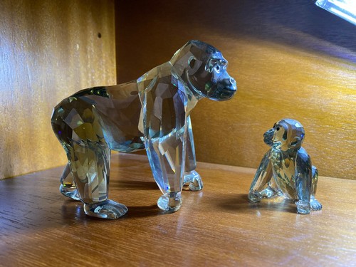 Famiglia gorilla swarovski - di,