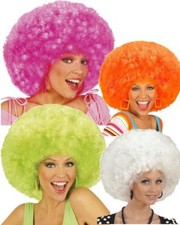 Parrucca Riccia Fluorescente Afro Jimmy Costume Carnevale PS 19720
