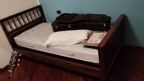 Letto antico noce massello - in,