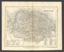 NORFOLK  , MAPPA ,incisione su