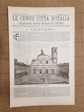 Le Cento Città d'Italia 30 novembre 1896 Vigevano Il Secolo Sonzogno Ristampa
