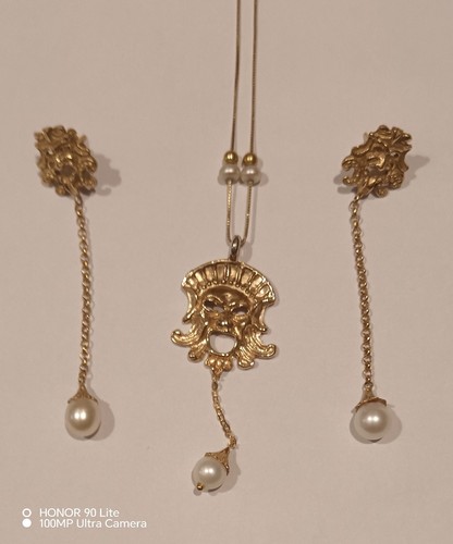 Parure collana orecchini oro - e,
