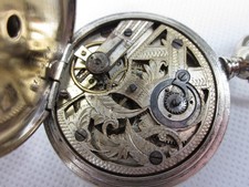 OROLOGIO DA TASCA CARICA MANUALE A CHIAVE CHIAVETTA MOVIMENTO DECORATO TASCHINO