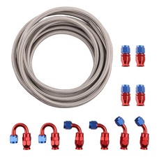 20 Feet AN 6 Carburante Olio Raccordo Tubo Intrecciato Tubo Fine Adattatore Kit