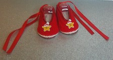 Scarpine neonato eseguite ad uncinetto - NATALE - idea regalo misura 10 cm
