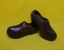 ✅ ANTICO PAIO DI ZOCCOLI DELLA VALSESIA IN LEGNO PRIMI 900 ANTIQUE - 4547