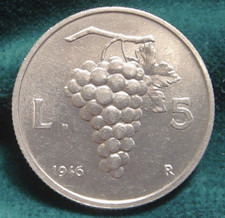 ITALIAN REPUBLIC 5 LIRE 1946
