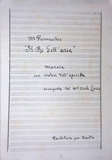 L33) SPARTITO MUSICALE MANOSCRITTO DEL 1940 IL RE DELL'ARIA, ORESTE LUCIA RAGUSA