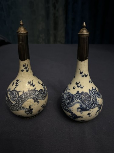 Coppia antiche bottiglie - coppia,