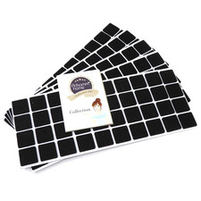® / 200 X Feltrini Autoadesivi/Nero / 25X25 Mm/Quadrato/Piedini per Mobili in Fe