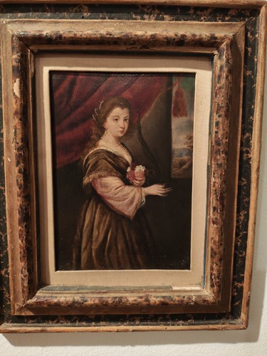 Piccolo quadro antico olio - olio, su